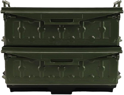 YakAttack TracPak Combo Kit – Ranger Grey | 2 Stackable Storage Boxes + Quick Release Track Base | Fits MightyMount, GearTrac & Most Kayak Tracks | Space-Saving Fishing Storage | Compact Kayaking Box
