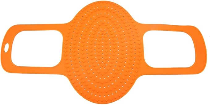 Heat Resistant Turkey Lifter, Silicone Roasting Rack Non Stick, Food Grade Silicone Non Stick Turkey Lifter with Anti Scald Feature Turkey Lifter for Roasts (Orange)
