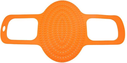 Heat Resistant Turkey Lifter, Silicone Roasting Rack Non Stick, Food Grade Silicone Non Stick Turkey Lifter with Anti Scald Feature Turkey Lifter for Roasts (Orange)