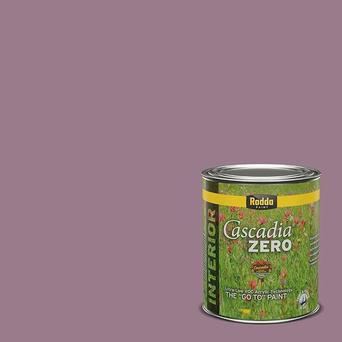 Rodda Paint CASCADIA ZERO Interior Semi-Gloss Paint & Primer in One, Quart, Majestic Plum