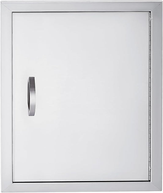 GarveeLife BBQ Access Door 17W x 24H Inch,Outdoor Kitchen Doors with Weatherproof 304 Stainless Steel Built in Single Access Doors for Outside Kitchen Commercial Grilling BBQ Island Barbeque Station S