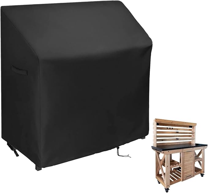 51 In Potting Bench Cover for Backyard Discovery 48" Outdoor Garden Table | 51x22x58,Waterproof Dustproof Heavy Duty Oxford Fabric,Ex-large Universal Planting Workstaion Cover for Outside