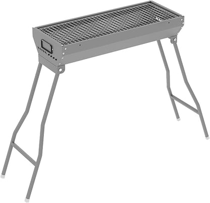 Grills Outdoor Cooking Charcoal, Stainless Steel Coating BBQ Grill Small Charcoal, Portable Charcoal Grill for Party Picnic Travel Home,RV Outdoor Cooking Use (Color : /Gray, Size : B)