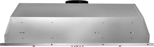 COSMO COS-36IRHP 36 in. Lumin Collection 380 CFM Ducted Insert Range Hood, Button Controls, LED Lights, Stainless Steel