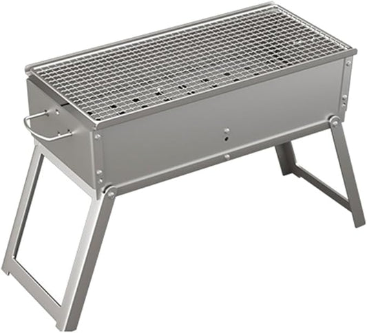 Charcoal BBQ Grill, Foldable Portable Tabletop Barbeque, Barbecue for Camping Hiking Garden Party Festivals Picnic,40x16cm