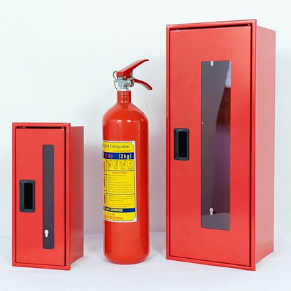 Fire Extinguisher Box Large Size 23 inch Height up to 12 lb | Fire Extinguisher Storage | Weaterproof Cabinet | Fire Extinguishers Wall Mounted Box | Visible Fire Safety Cabinet Storage | Wall-Fixed