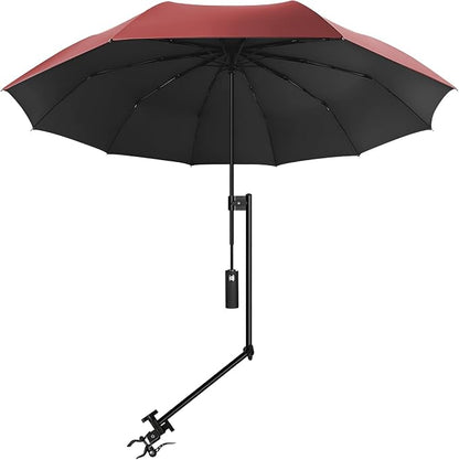 XLINGZA UPF 50+ Beach Umbrella with Adjustable Universal Clamp