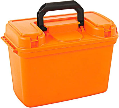 Flambeau Outdoors Marine Dry Box 14in, O-Ring Seal, Lift-Out Tray, Orange | Water-resistant 14in dry box with O-ring seal, flip top lid and lift-out tray. High-visibility orange, marine ready