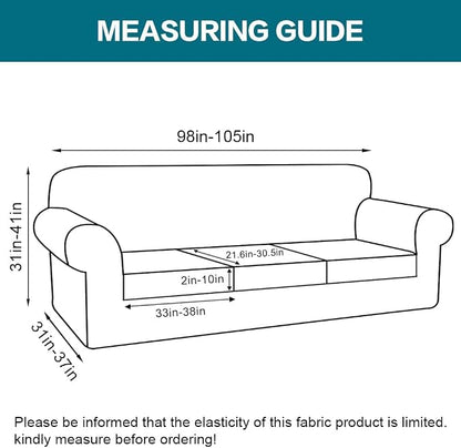 Turquoize 4 Piece Sofa Covers for 3 Cushion Couch Sofa Slipcover Soft Couch Cover for Dogs-Washable Sofa Furniture Covers with 3 Individual Large Cushion Covers (XL Sofa,Dark Cyan)