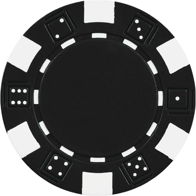 DA VINCI 50 Clay Composite Dice Striped 11.5 Gram Poker Chips, Choose from 11 Colors