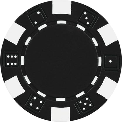DA VINCI 50 Clay Composite Dice Striped 11.5 Gram Poker Chips, Choose from 11 Colors