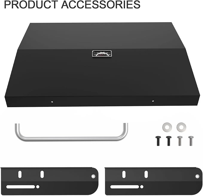 Upgrade Hinged Lid w/Thermometer for Blackstone 28'' Griddle Hard Cover Flat Top Lid for Blackstone 1517 1605 1853 1856 1839 2145 1803 1885 1983 2094 28" Griddle Cover