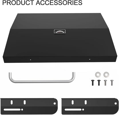 Upgrade Hinged Lid w/Thermometer for Blackstone 28'' Griddle Hard Cover Flat Top Lid for Blackstone 1517 1605 1853 1856 1839 2145 1803 1885 1983 2094 28" Griddle Cover