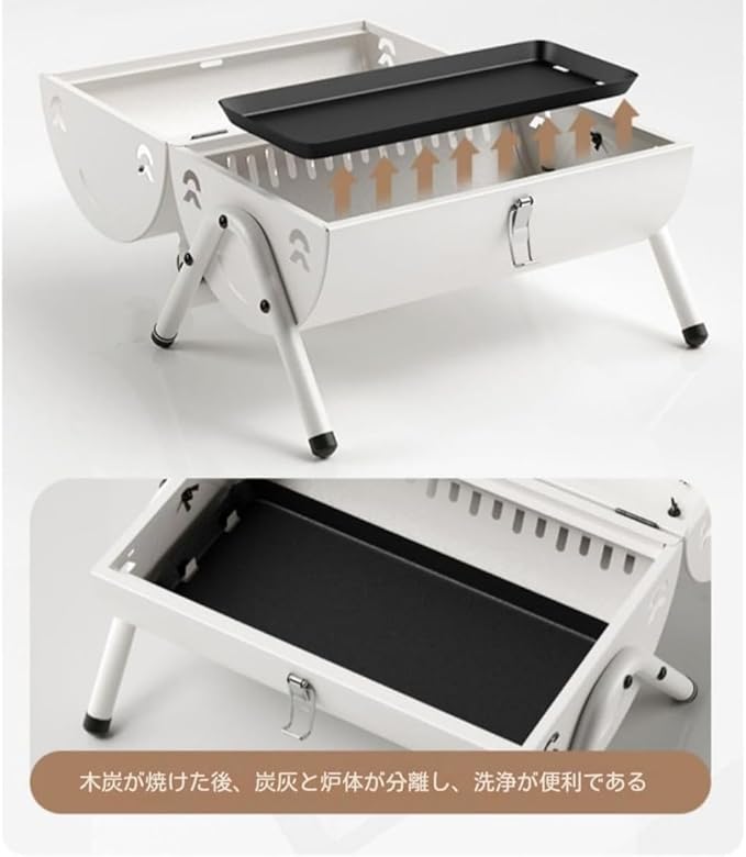 GAORUIFENG Home Charcoal Grills Charcoal Outdoor Portable Grills Patio Charcoal Grills (A,2) (B 2)