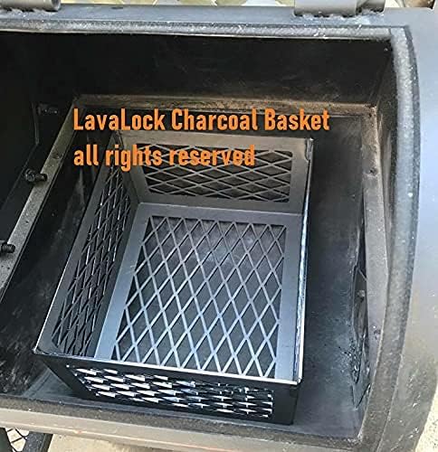 LavaLock® LASER Charcoal Basket 12 x 10 x 6" - Vertical Horizontal UDS smoker coal (firebox) LL-12106-R2