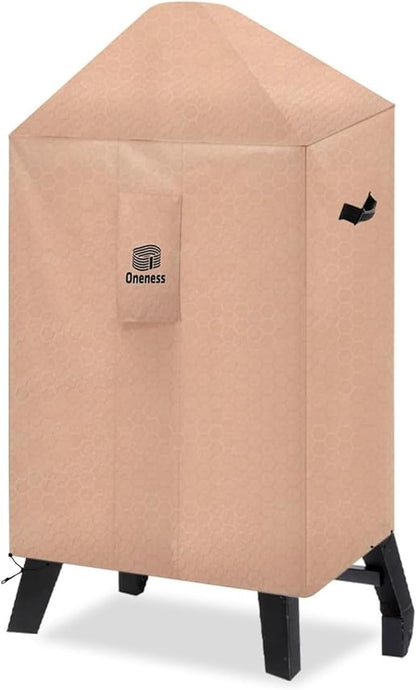 Oneness Heavy-Duty Waterproof Smoker Cover for 29x29x52 Inch Pellet Smokers - Fits Pit Boss 5-7 Series, Masterbuilt, Grills Vertical Smokers - Weatherproof Protective Cover