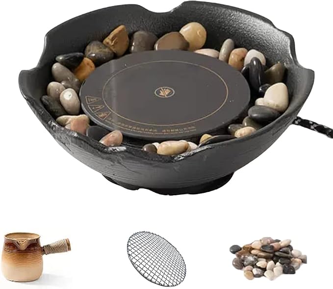 Electric Tea Cooker, Electric Ceramic Stove Roasting Tea Tea Maker, Portable Stove Burner for Cooking Camping,B