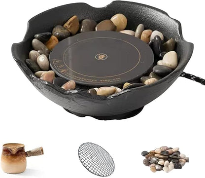 Electric Tea Cooker, Electric Ceramic Stove Roasting Tea Tea Maker, Portable Stove Burner for Cooking Camping,B
