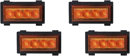 Grille Lights Compatible With jeep Compatible With Wrangler JL 2018 2019 2020 2021 2022 2023 Front Grill Light Warning Daylights Car Accessories 4PCS(LED Yellow A)