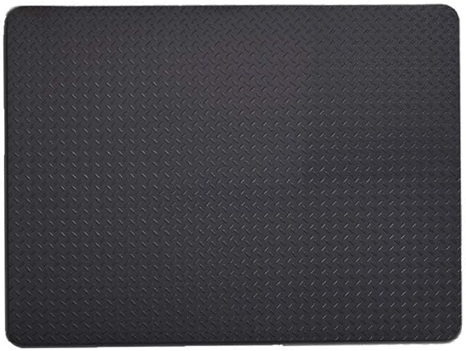 RESILIA X-Large Under Grill Mat – Heavy Duty, Reusable Outdoor Floor Protector Mats for Deck, Patio, & Garage – 57 Inch x 47 Inch, Black Diamond Plate, Made in the USA