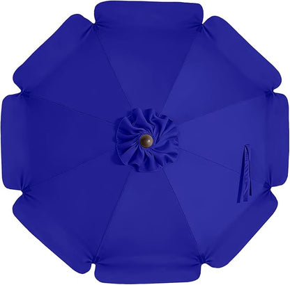 MASTERCANOPY Valance Patio Umbrella 9 ft Replacement Canopy for 8 Ribs-Blue Canopy Only