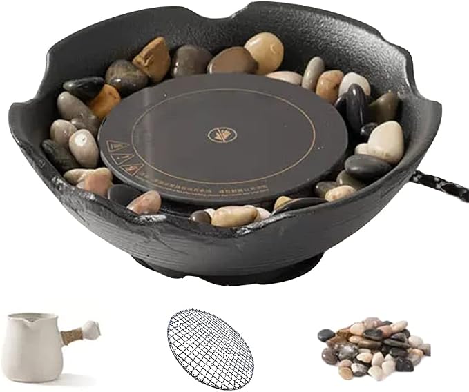 Electric Tea Cooker, Electric Ceramic Stove Roasting Tea Tea Maker, Portable Stove Burner for Cooking Camping,A