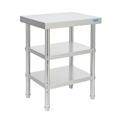 KUARBARR Stainless Steel Table Stainless Steel Prep Table 18 x 24 Inch, NSF Metal Commercial SS Kitchen Prep Worktable for Restaurant Kitchen Garage Warehouse