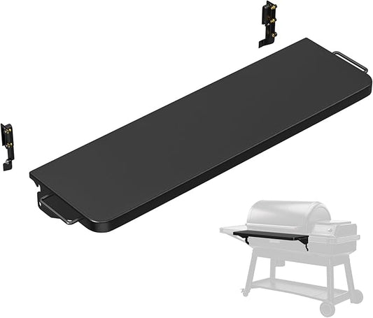 AJinTeby Folding Front Shelf for Traeger Timberline XL and Ironwood XL with Pal Rail System, BAC605 P.A.L. Pop-and-Lock Front Shelf for Traeger Grill