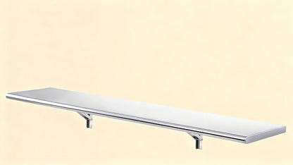 Concession Shelf 60"L x 14"W，22 gauge ASTM 304 Stainless Steel Folding Serving Food Shelf ，Wall Mount Shelving , Stainless Steel Shelf For Food Truck, grill area,BBQ working table, Restaurant .NSF