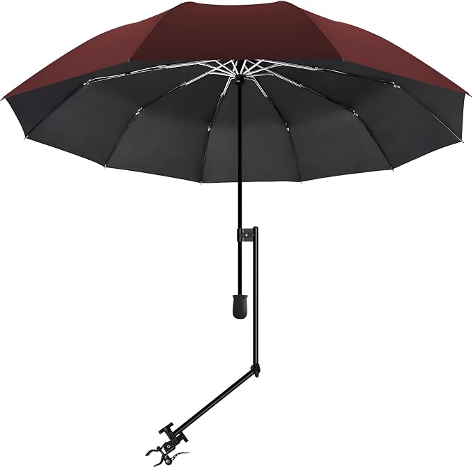 XLINGZA UPF 50+ Beach Umbrella with Adjustable Universal Clamp