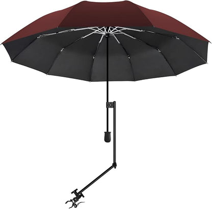 XLINGZA UPF 50+ Beach Umbrella with Adjustable Universal Clamp
