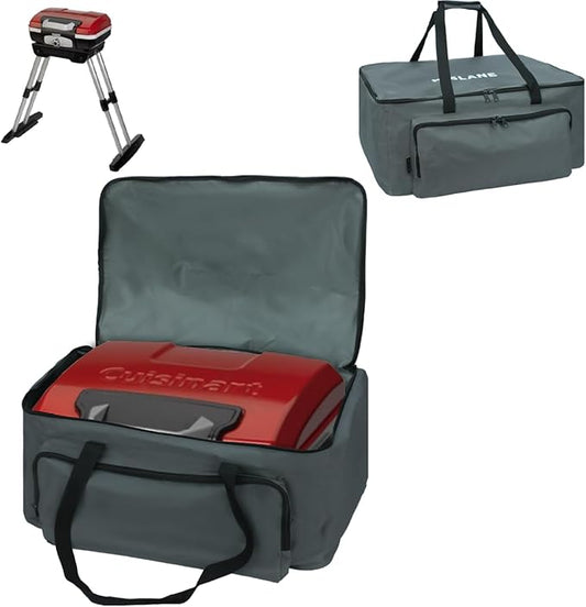 Carrying Bag for Cuisinart CGG-180 Grill, Portable Grill Bag for Outdoor Gourmet Grill, Tabletop Grill Storage Bag for Cuisinart CGG-180 (Grey-CGG180)