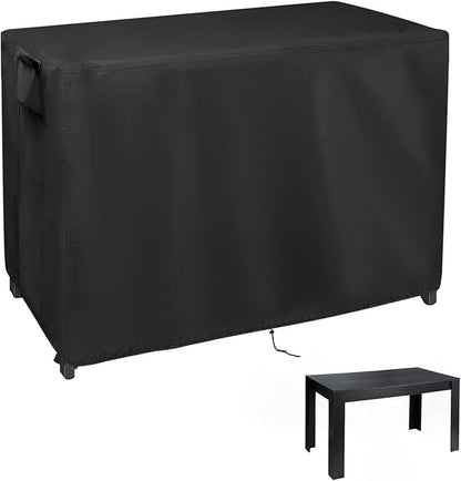 Outdoor Dining Table Cover, 63inch Patio Dining Table Cover Waterproof for 6 Person Kitchen Table,Farmhouse Center Table,Outdoor Furniture, Wooden Table, Metal Table-63"L x 32"W x 30"H