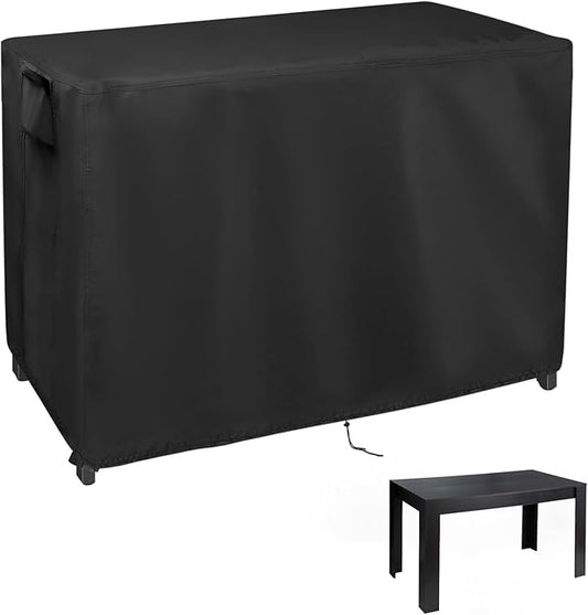 Outdoor Dining Table Cover, 63inch Patio Dining Table Cover Waterproof for 6 Person Kitchen Table,Farmhouse Center Table,Outdoor Furniture, Wooden Table, Metal Table-63"L x 32"W x 30"H