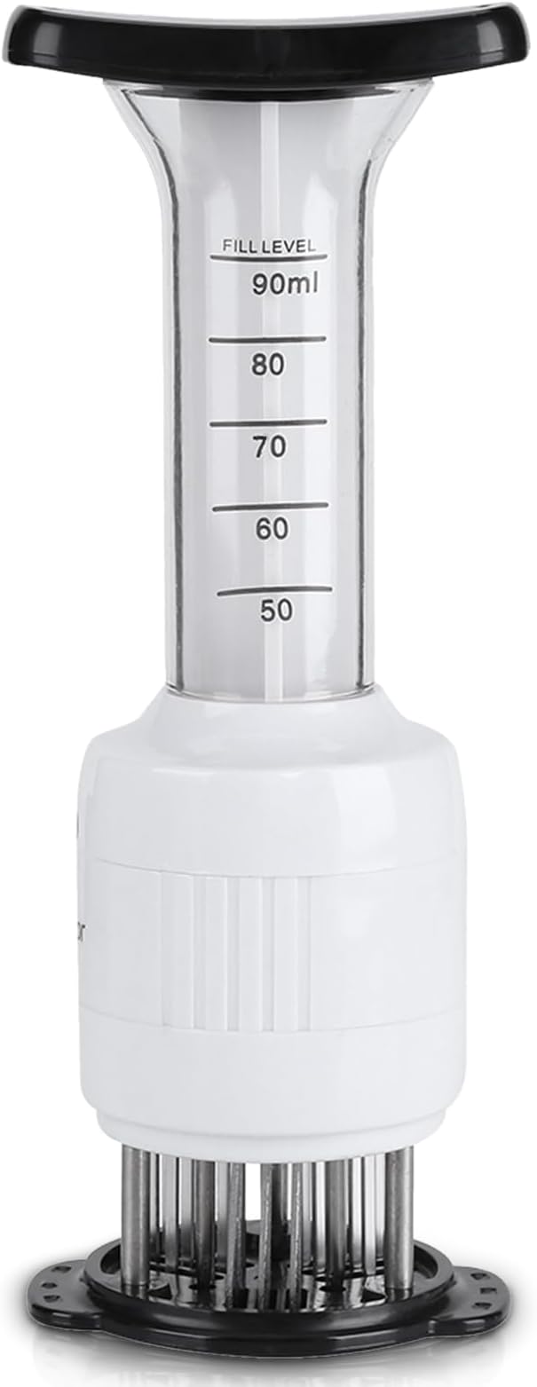 Stainless steel Marinade Meat Injector, Marinade Tenderizer Injector Needle Flavor Syringe Cooking Meat Poultry Turkey Chicken BBQ