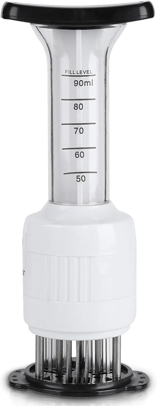 Stainless steel Marinade Meat Injector, Marinade Tenderizer Injector Needle Flavor Syringe Cooking Meat Poultry Turkey Chicken BBQ