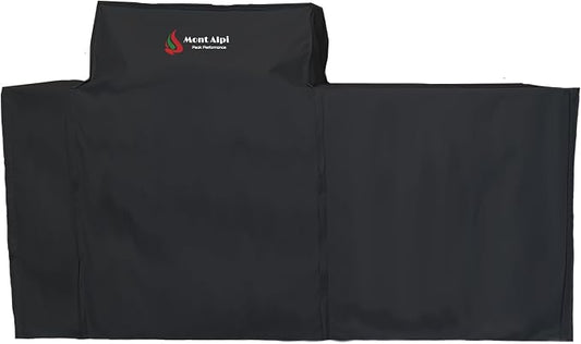 Mont Alpi COV-AW400 Heavy Duty All Weather Water Resistant 78.5" x 27" Full Black Grill Cover for MA400-AW MA400-AWBSS Artwood Series Stainless Steel Outdoor Kitchen BBQ Islands