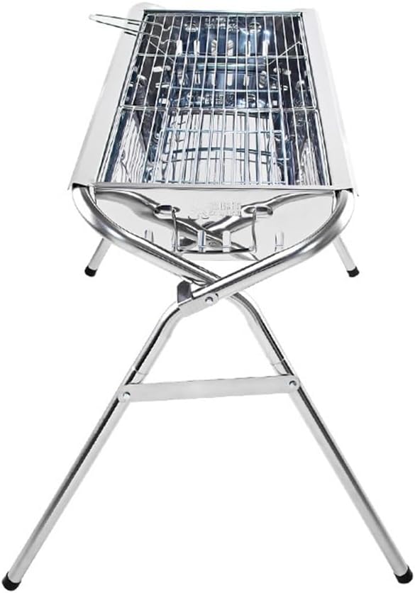 Portable Charcoal Grill for Camping BBQ Grills Outdoor Barbecue Grill Stainless Steel Charcoal Grills BBQ Grill Lightweight Easy Carry Camping Grill Outdoor Grill,917 * 590 * 700Mm-D