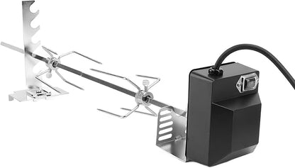 GOWENIC Universal Rotisserie Kit for Grills, Stainless Steel Rotisserie Kit Grilling Accessories, Switch Stable Rotating Motor 15kg/33.1lb Load Bearing, for Outdoor BBQ (US)