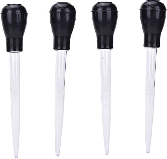 4 Pcs 11-Inch Turkey Baster with Rubber Bulb Extra Large Bulb Basters with Measuring Lines Turkey Baster Syringe Injector Needle for Cooking, Butter Drippings, Glazes, Roasting Juices