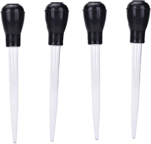 4 Pcs 11-Inch Turkey Baster with Rubber Bulb Extra Large Bulb Basters with Measuring Lines Turkey Baster Syringe Injector Needle for Cooking, Butter Drippings, Glazes, Roasting Juices