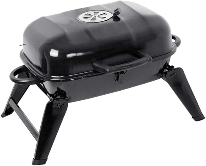 Portable Charcoal Grill for Camping BBQ, Outdoor Barbecue Grill Round Standing Grid with Double-Layer Cooking Area and Adjustable Vents for Backyard Patio,A-1