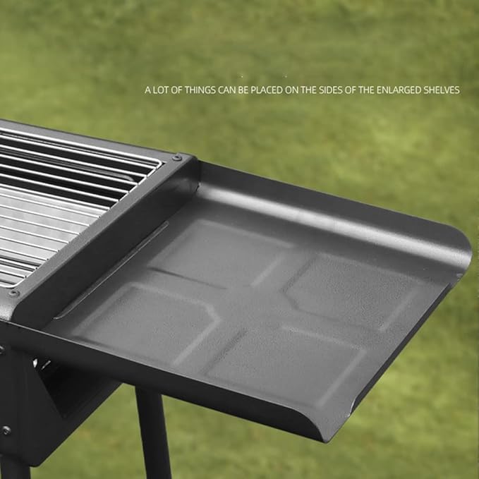 Iron Pre-Seasoned Cast Iron Hibachi Grill, Portable Charcoal Grill for Outdoor Camping, BBQ Cooking Surface 13", bset Gift