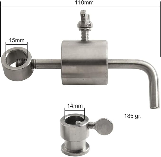Stainless Steel Grill Rotisserie Spit Balance Kit, Grill Spit Rod Counter Balance For Rotisserie Accessories Balancing Tool BBQ Oven Balance Skewer Rotisserie Rod Limiter