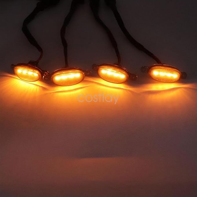 for 2020 Ram 1500 Yellow Front Grille LED Amber Light Cover for Genuine for OEM Replacement