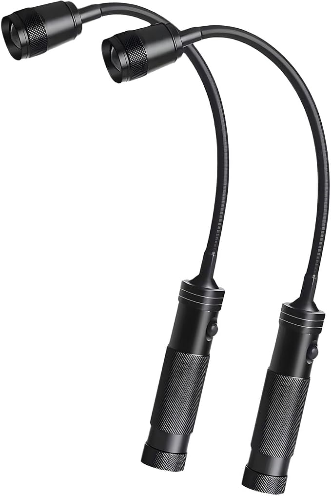 Portable Battery Power LED Work Light for Camping Hiking and Barbecue Feature Strong Base and Flexible Neck Car Light