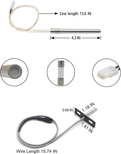 Digital Thermostat Control Board Kit Replacement for Pit BOSS 5 Series Vertical Pellet Smoker with LCD Display, Equipped with Hot Rod Ignitor, RTD Temperature Probe Sensor and Meat Temperature Probes