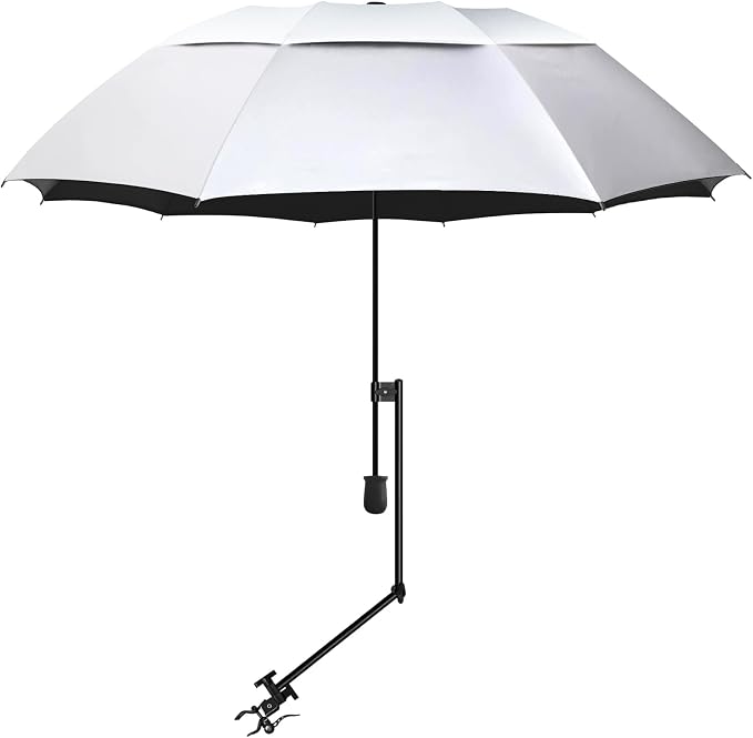 XLINGZA UPF 50+ Beach Umbrella with Adjustable Universal Clamp