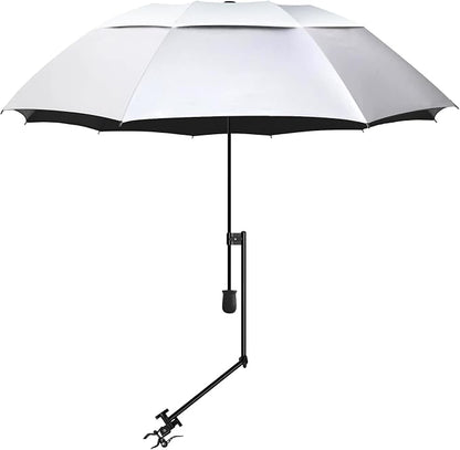 XLINGZA UPF 50+ Beach Umbrella with Adjustable Universal Clamp