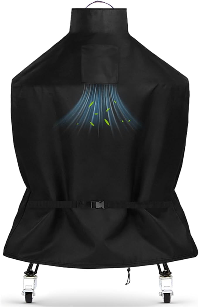 TheElves Kamado Grill Cover, Outdoor Grills Covers Waterproof Heavy Duty for Large Big Green Egg & Kamado Joe Classic Stand Alone Charcoal Grill - 31" Dia x 40" H